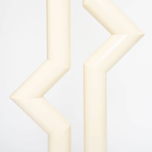 Lampadaire Déviation Double by Axel Chay métal beige / H 170 cm - Exclusivité - Axel Chay - Beige - Aluminium laqué, Verre