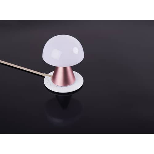 Lampe extérieur sans fil rechargeable Mina Medium LED métal plastique rose / H 11 cm - Lumière colorée - Lexon - Rose - ABS, Aluminium