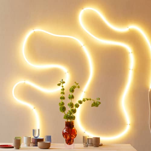 Lichterkette Flex Tube LED plastikmaterial weiß / 9 Zollstock - Flexible LED-Neonröhre - STUDIO ABOUT - Weiß - Silikon