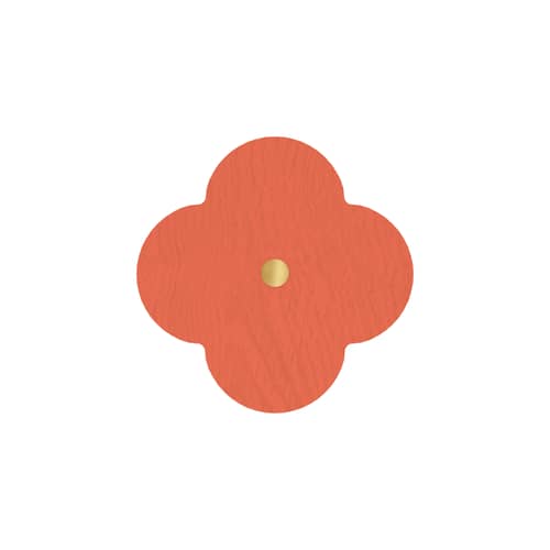 Patère Andrée bois orange Small / Ø 7 cm - Hartô - Corail épicé - Frêne massif