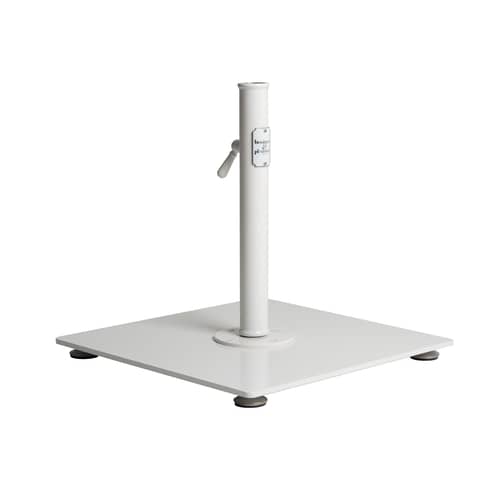 Pied de parasol The Classic métal blanc / 25 Kg - Pour mât de 2,5 à 5,08 cm - BUSINESS & PLEASURE - Blanc Antique - Acier carbone