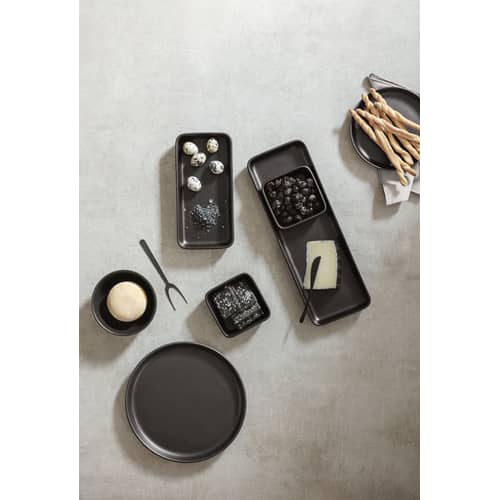 Plat de service Nordic kitchen céramique noir / Grès - 12 x 24 cm - Eva Trio - 12 x 24 cm / Noir - Grès