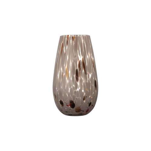 Vase Artem glas braun / Ø 14,5 x H 25 cm - Mundgeblasenes Glas - Bloomingville - H 25 cm / Beige - mundgeblasenes Glas