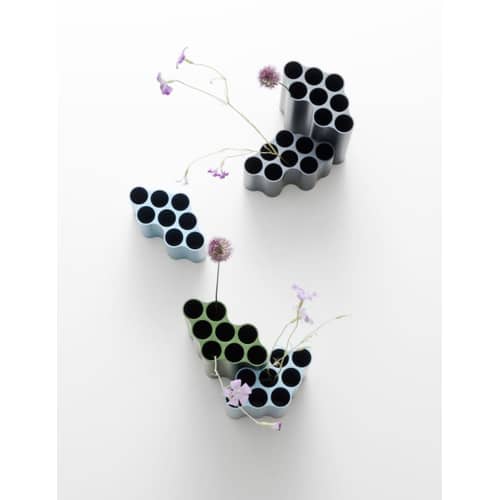 Vase Nuage Small grau silber metall / Bouroullec, 2016 - Vitra - Silber eloxiert - eloxiertes Aluminium