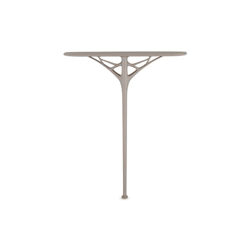 A.I. Wall console table plastic material grey / W 75 x D 24 cm - Designed by artificial intelligence / Recycled - Kartell - Grey - Recycled thermoplastic technopolymer