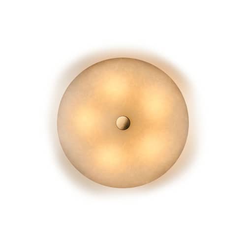 Magma Wall light glass white / Ceiling light - Recycled / Ø 42.5 cm - TALA - White / Brass - Polished brass, Recycled glass