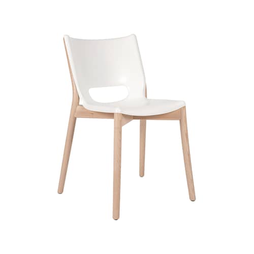 Poêle Collection Chair metal white / By Philippe Starck - Alessi - White / Natural beech - Beechwood, Epoxy resin-coated steel