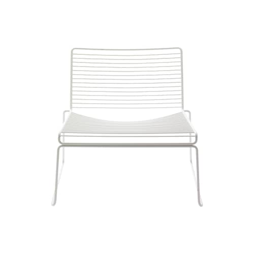 Fauteuil bas Hee métal blanc / Hee Welling, 2005 - Hay - Blanc - Acier laqué