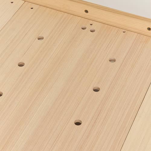 Kinderbett Heju X Nobodinoz holz natur / 76 x 166 cm - NOBODINOZ - Holz hell & dunkel / Beige - Eschenfurnier, Massives Heveaholz