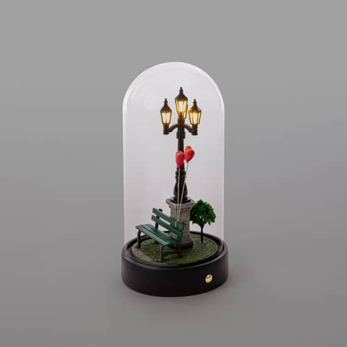 Lampada da tavolo My Little Valentine LED vetro trasparente / LED - H 22 cm - Seletti - Valentin - Resina, Vetro