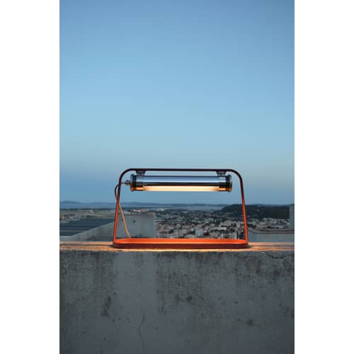 Lampe d\'extérieur Astrup LED métal noir / L 60 cm - SAMMODE STUDIO - Noir / Cuivre - Aluminium laqué, Polycarbonate