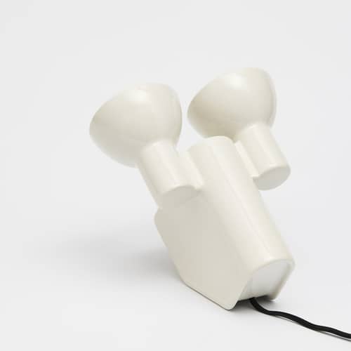 Lampe de table Olo - Moustache - Blanc - Céramique émaillée