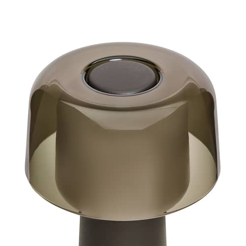 Lampe de table Revolve verre marron - Fatboy - Coffee - Aluminium, Verre soufflé bouche