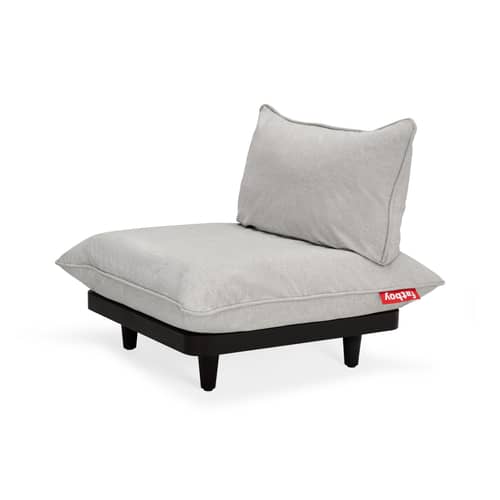 Lounge Sessel Paletti textil weiß grau beige - Fatboy - Nebelgrau - Polyesterschaum, Recyceltes Polyethylen, Sunbrella-Gewebe