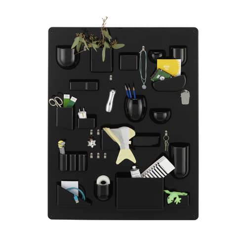 Portaoggetti da parete Uten.Silo I RE materiale plastico nero / riciclato - Dorothee Becker (1969) - 67 x 87 cm - Vitra - Nero - ABS riciclato