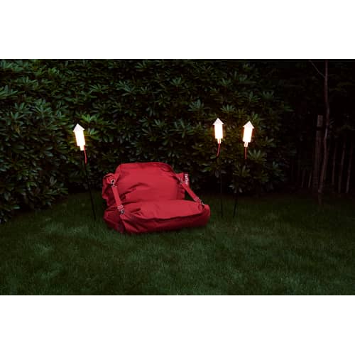 Pouf per esterno Buggle-up Outdoor tessuto beige / Cinghie regolabili - Tessuto Olefin - Fatboy - Nebbia -  Micro-billes EPS, Tessuto Olefina