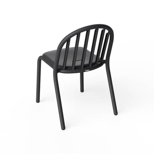 Fred\'s Stacking chair metal black - Fatboy - Charcoal grey - Aluminium