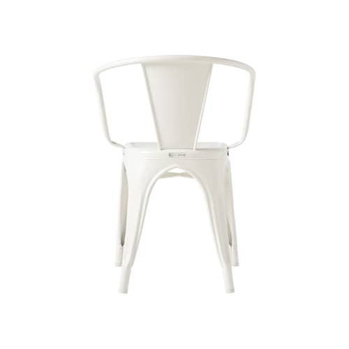 Stapelbarer Sessel A56 Indoor metall weiß / Stahl - Für den Innenbereich / Neuauflage 1956 - Tolix - Reines Weiß - Stahl