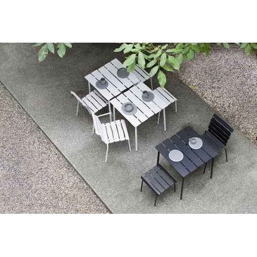 Table carrée Aligned métal multicolore / By Maarten Baas - 70 x 70 cm  / Modèle d\'expo - valerie objects - Noir - Aluminium thermolaqué