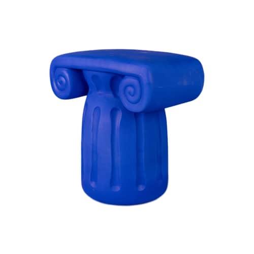 Table d\'appoint Magna Graecia - Capitello / 44 x 29 x H 45 cm / Terre cuite - Seletti - Bleu cobalt - Terre cuite