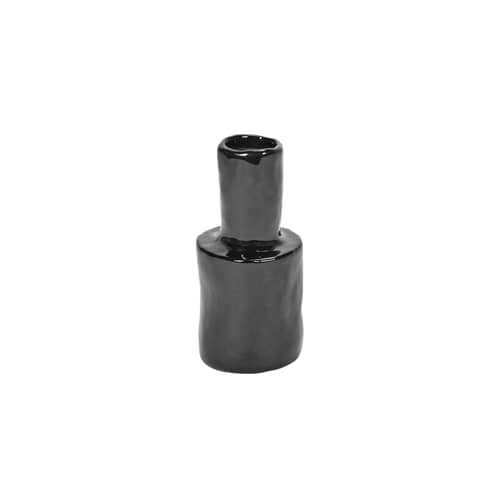 Héléna 2 Vase ceramic black / Ø 5 x H 11 cm - Mini - Serax - No. 2 / Dark brown - Sandstone