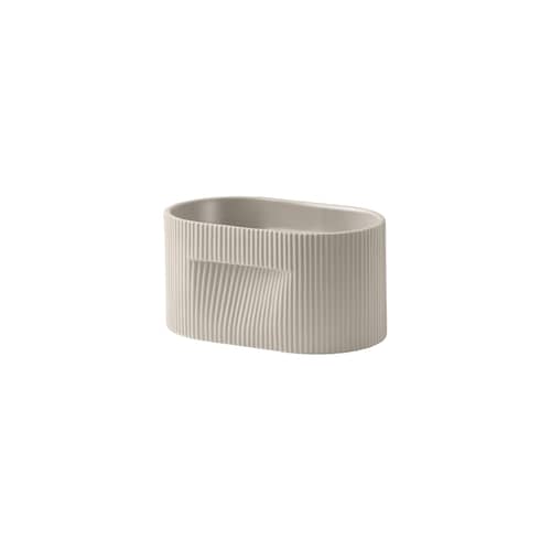 Vaso per fiori Ridge ceramica beige / L 22,5 x P 15 x H 13 cm - Muuto - Beige - Terracotta