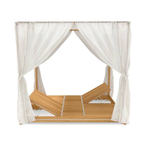 Set de 2 matelas pour bain de soleil double Essenza - Ethimo - Set 2 matelas / Ivoire - Tissu