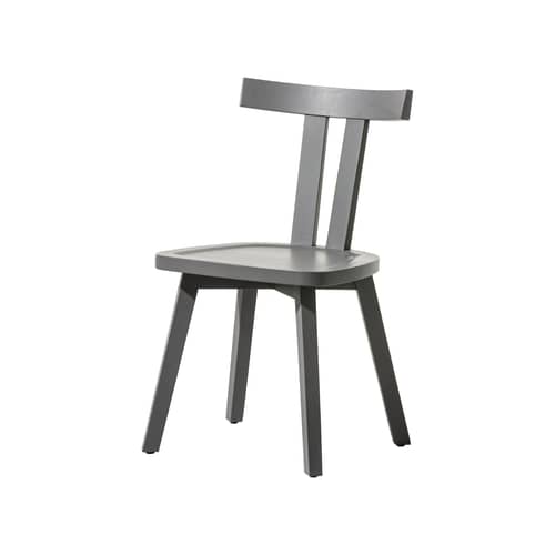Gray 23 Chair wood grey - Gervasoni - Grey - Lacquered oak