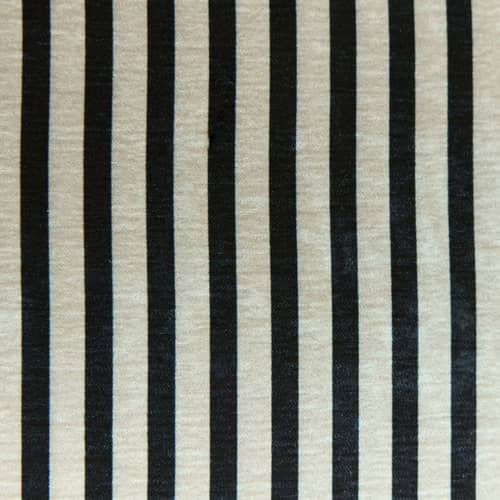 Chaise rembourrée Endless - HK LIVING - Rayé noir & beige (tissu Striped) - Acier chromé, Mousse, Tissu polyester