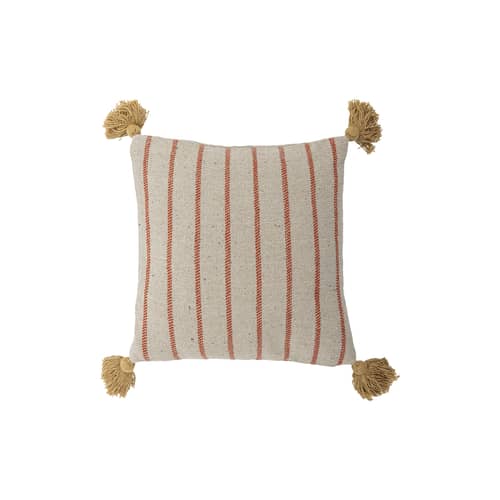 Coussin Eviaya tissu bleu / 45 x 45 cm - Bloomingville - Bleu - Coton recyclé