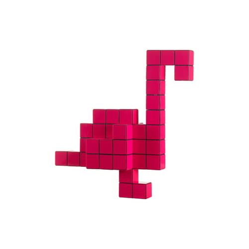 Decorazione Panton Cubes Flamingo materiale plastico rosso / Kit Flamant - Verner Panton, 1974 - Vitra - Flamingo / Rosso bicolore - ABS riciclato