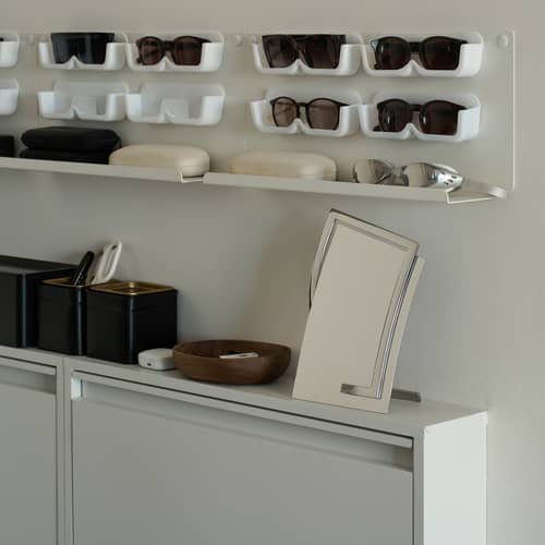 Qua A5 Free standing mirror metal mirror / L 18.1 x H 23.7 cm - BANG - Mirror - Stainless steel