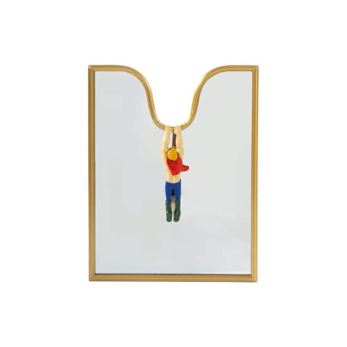 Miroir mural Circus métal or / L 35 x H 45 cm - Seletti - Or / Multicolore - Métal, Résine, Verre