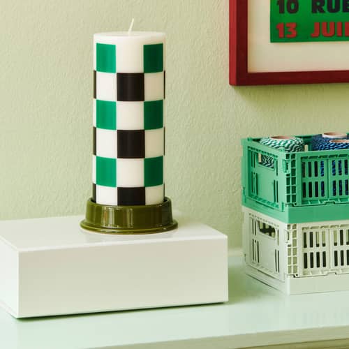 Lot de 2 paniers Colour Crate MINI plastique vert / 17 x 13 cm - Recyclé - Hay - Menthe foncé - Polypropylène recyclé