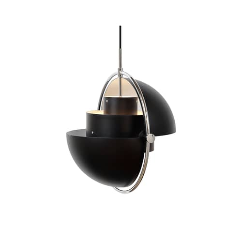 Multi-Lite Large Pendant metal black Adjustable - Reissue 1972 - Gubi - Black / Chromed - Metal