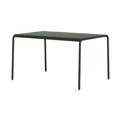 Panorama Rectangular table metal green / 130 x 90 cm - 4 to 6 people - TIPTOE - Forest green - Powder coated steel