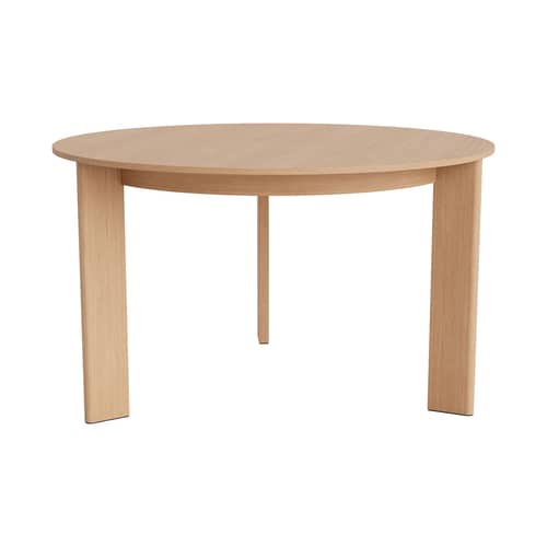 Runder Tisch Chisel 20 holz natur / Ø 127 cm – 3 Füße - Hay - Lackierte Eiche - Lackiertes Eichenfurnier