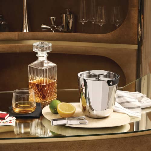 Seau à glace The tending box / Avec pince à glaçons - Alessi - Acier poli - Acier inoxydable, Résine thermoplastique