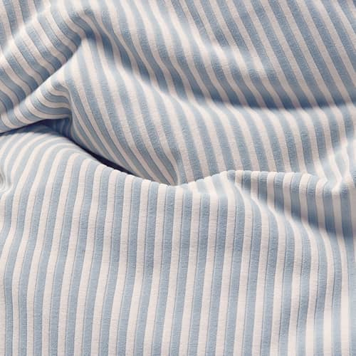 Sitzkissen Original Slim Terry textil blau / Stoff Schwamm - 155 x 120 cm - Fatboy - Blau Blizzard / Creme -  Micro-billes EPS, Frotteestoff