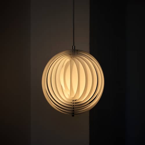 Suspension Moon Opal / Acrylique - Ø 34 cm / Verner Panton, 1960 / Modulable - Verpan -  Ø 34 cm / Opalin - Acrylique