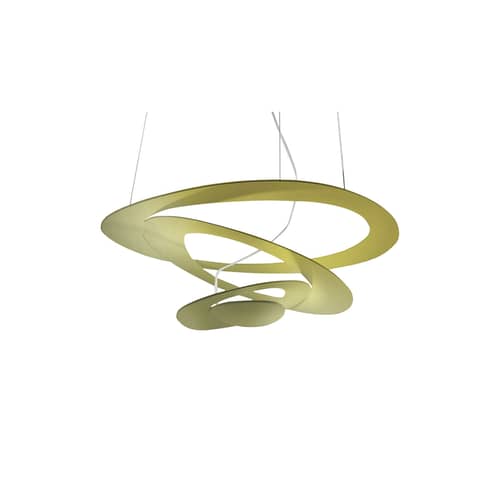 Suspension Pirce Mini métal or LED / Ø 69 cm / Seconde vie - Artemide - Or - Aluminium verni
