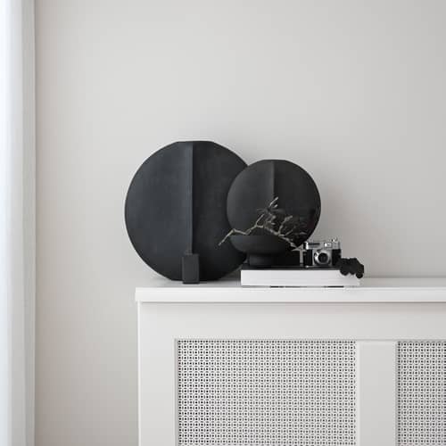 Vase Guggenheim Big céramique noir / Ø 45 cm - 101 COPENHAGEN - Noir - Céramique