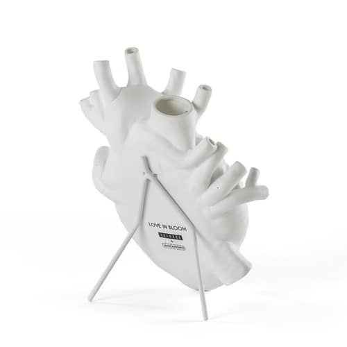 Love in Bloom Vase ceramic white / Human heart - Seletti - White - China