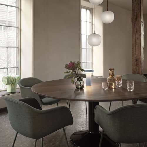 Vase Silent verre vert / Ø 11 x H 13,4 cm - Muuto - Vert foncé - Verre soufflé bouche