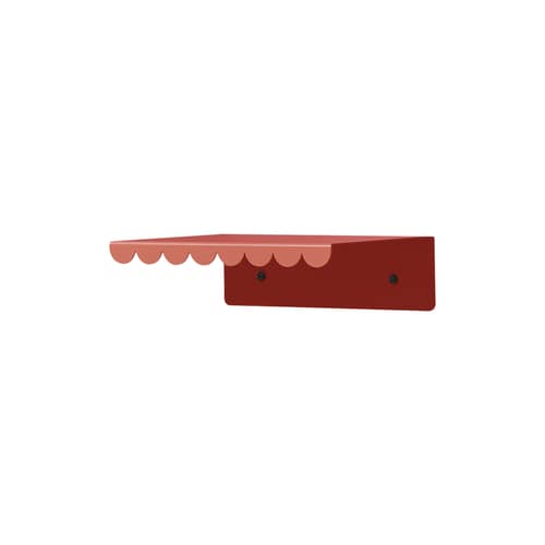 Wandregal Vibes Small metall rot / L 20 cm - NOBODINOZ - Rot Ziegelrot - lackierter Stahl