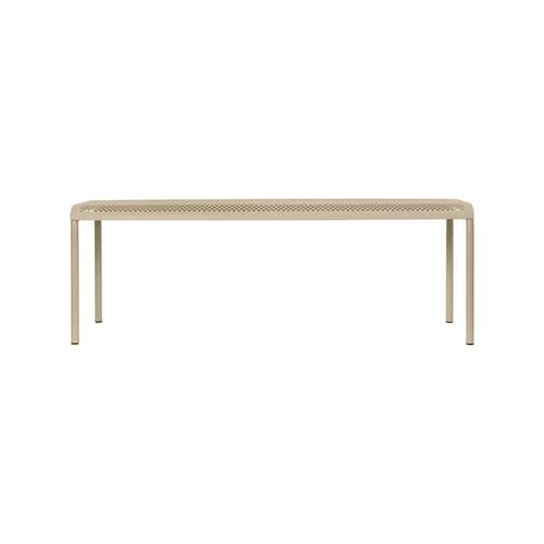 Banc Dapple / Perforé - L 130 cm - Ferm Living - Beige Cachemire - Acier galvanisé thermolaqué