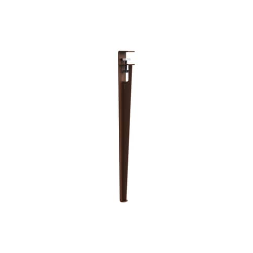  Base, legs metal brown with vise mount by Uchronia / H 75 cm - For creating tables and Desks - TIPTOE - Brown (by Uchronia) - Powder coated steel
