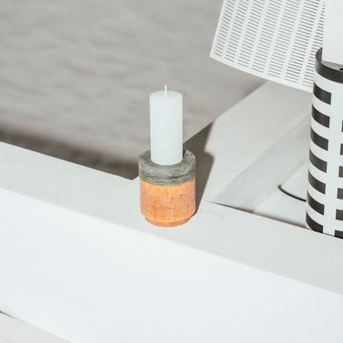 Candl Stack 02 Candle wax brown / 3 stackable Units - Combustion 50 hours - STAN EDITIONS - Brown - Paraffin wax