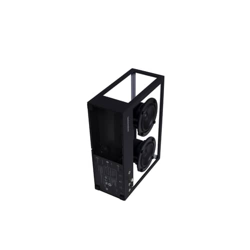 Enceinte Small verre noir / L 26 x H 20 cm - Verre trempé - Transparent Speaker - Noir / Transparent - Aluminium, Verre trempé