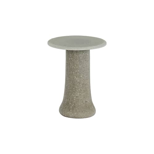 Babar End table glass grey / Ø 42 x H 51 cm - 100% recycled / Handmade - Glas Italia - Ice - Recycled glass